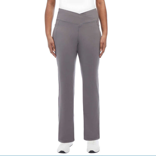 Jockey Women's High Waist Moisture Wicking Side Pockets Cross Waist Yoga Active Pants