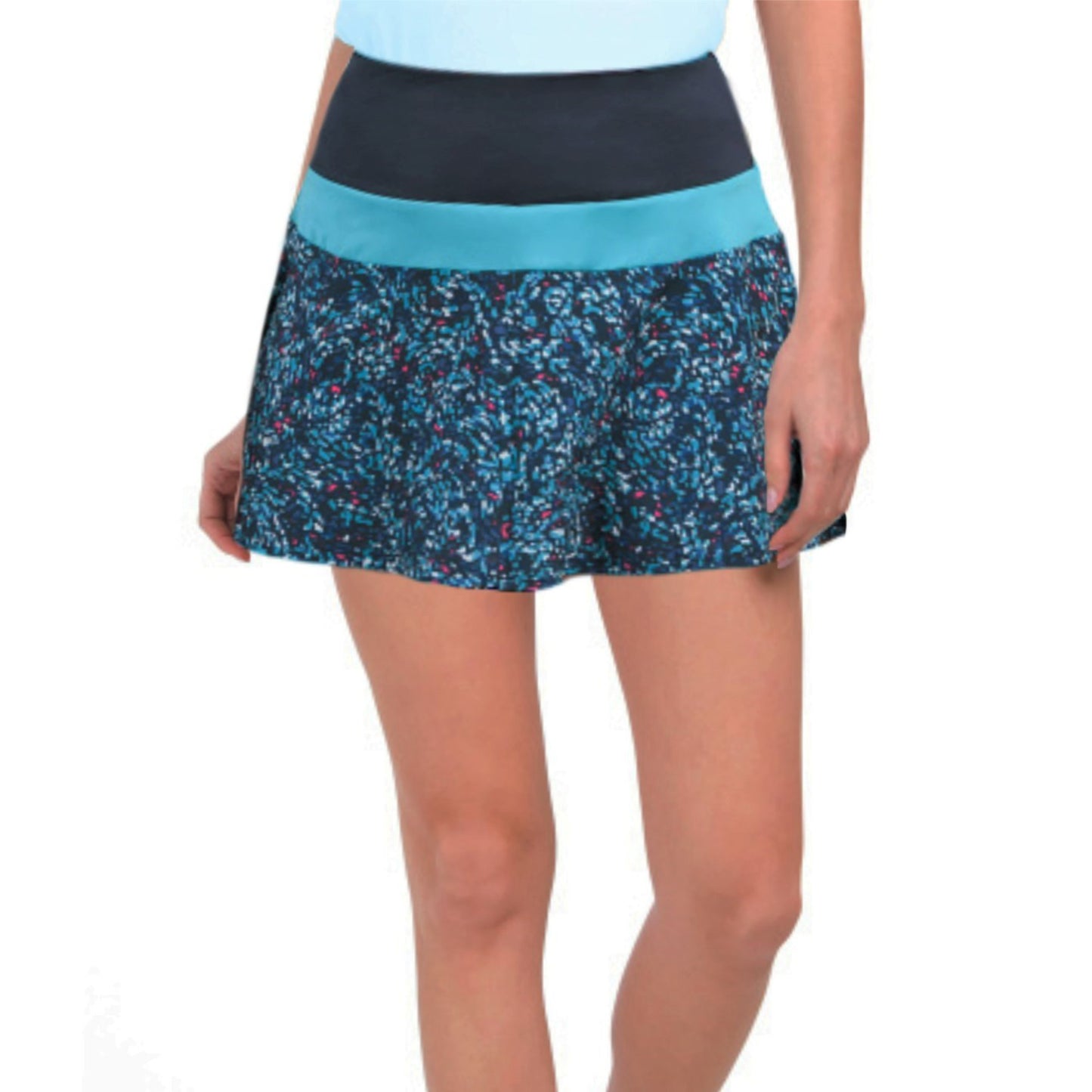 KYODAN Women's Built-in Shorts Color Block Inserts Golf Skort