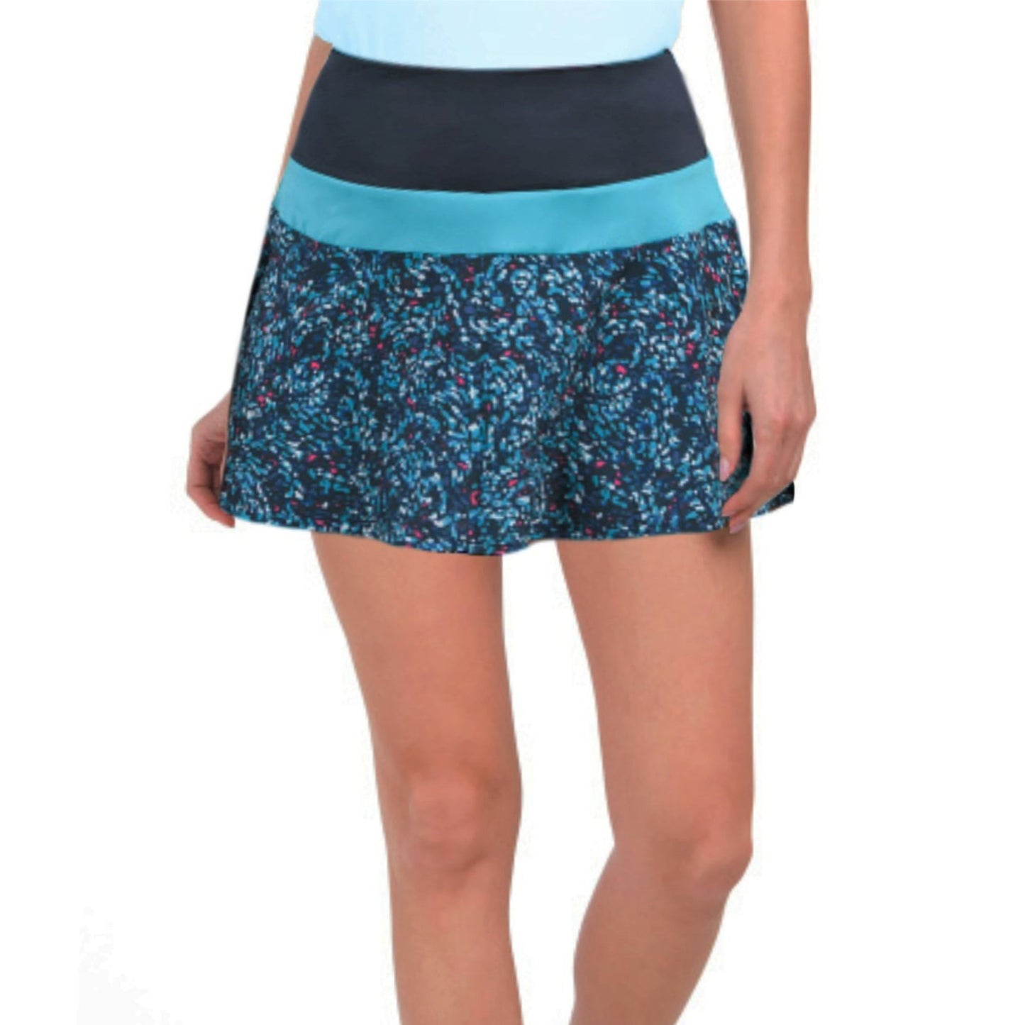 KYODAN Women's Built-in Shorts Color Block Inserts Golf Skort