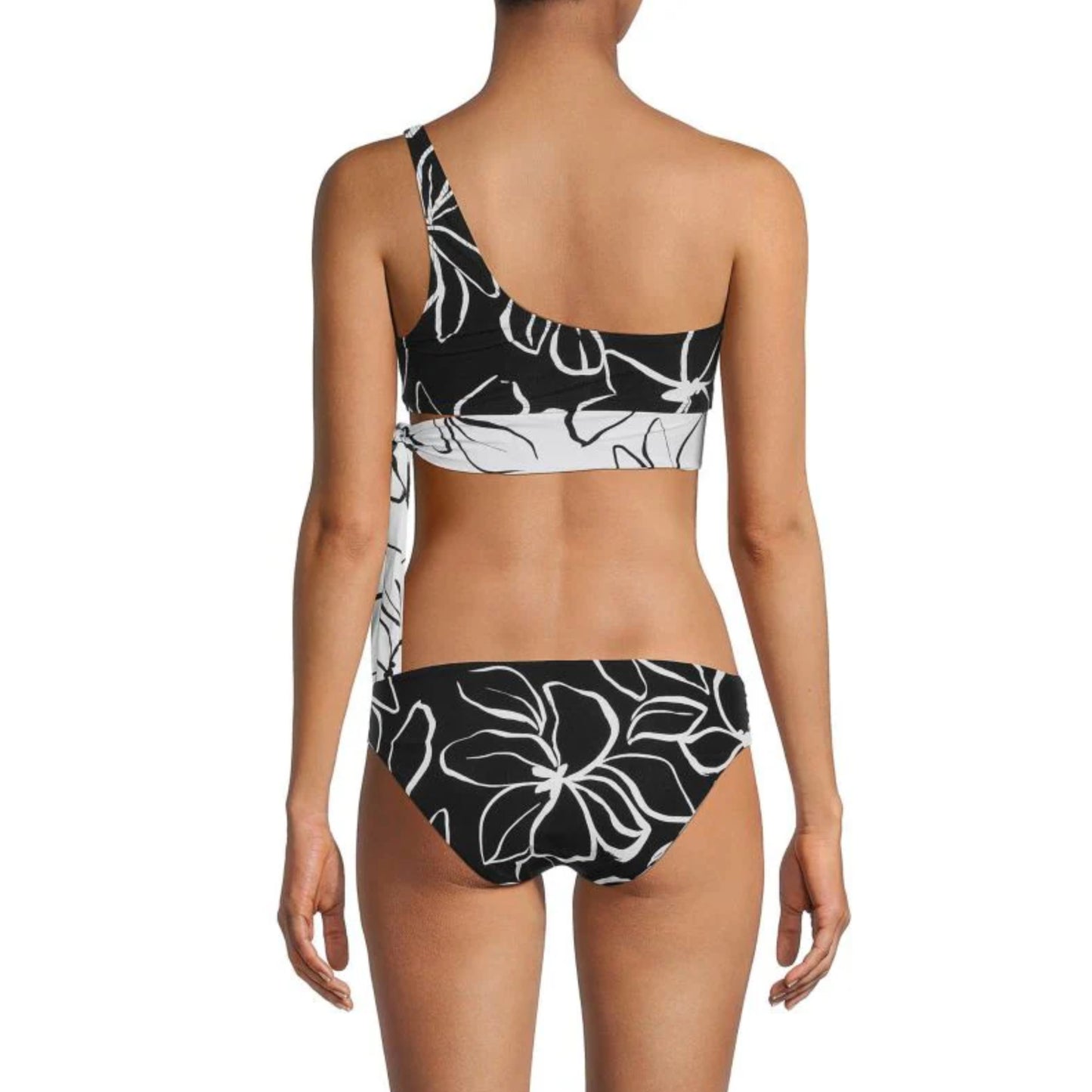 La Blanca Women's Moonlit Floral One Shoulder Sash Swim Top and Bikini Bottom Collection
