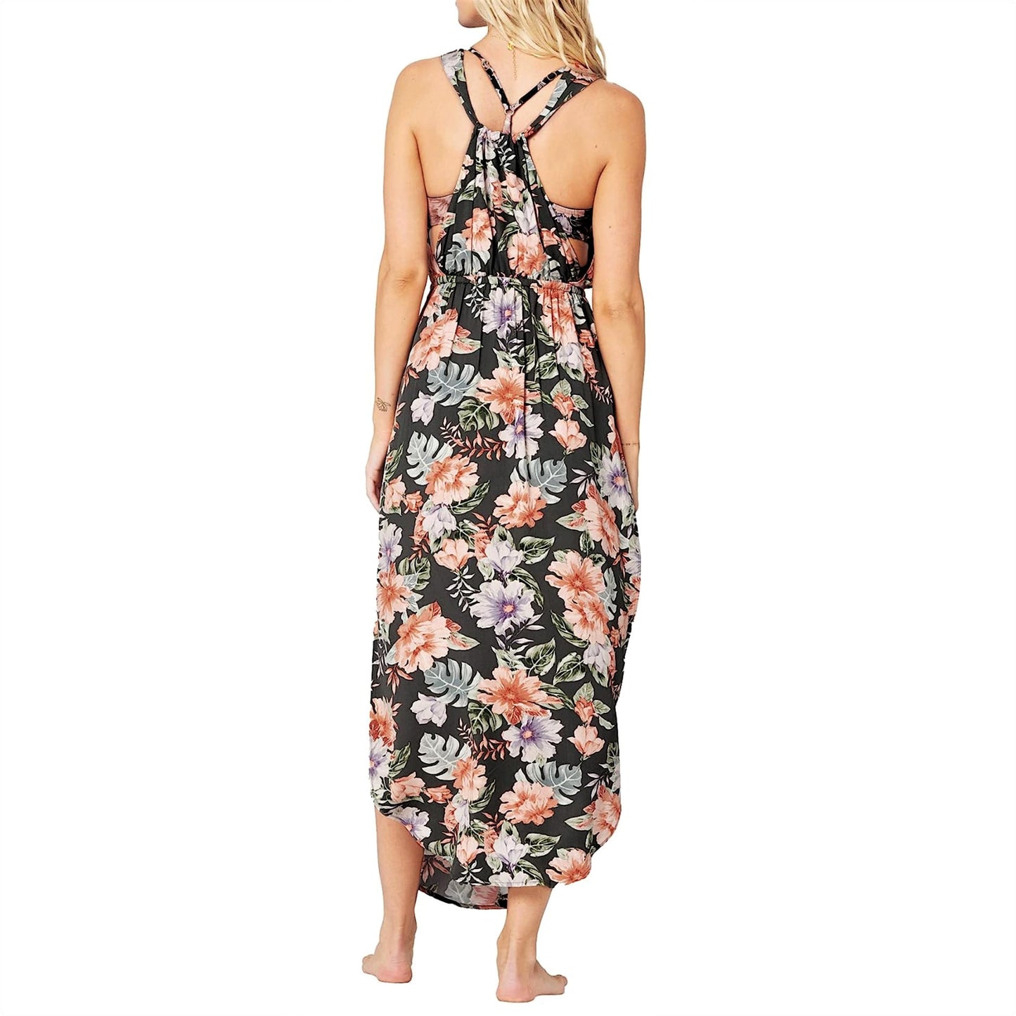 L*Space Kenzie Floral Print Side Slits Beach Swim Dress Cover-Up