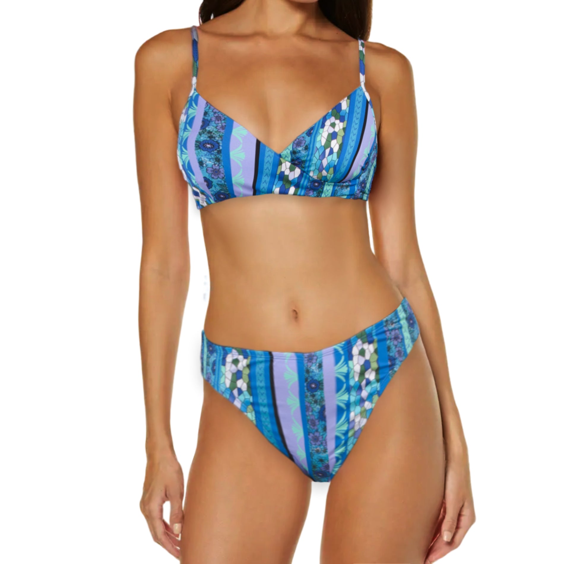 Lucky Brand Floral Print Swim Bikini Top and Bottom Collection – Letay Store