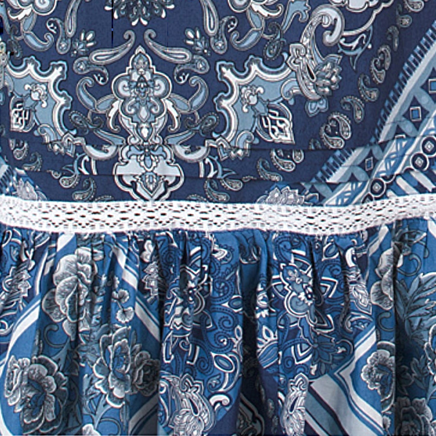 Lucky Brand Women's Halter Neck Flounce Hem Cotton Floral Summer Maxi Dress