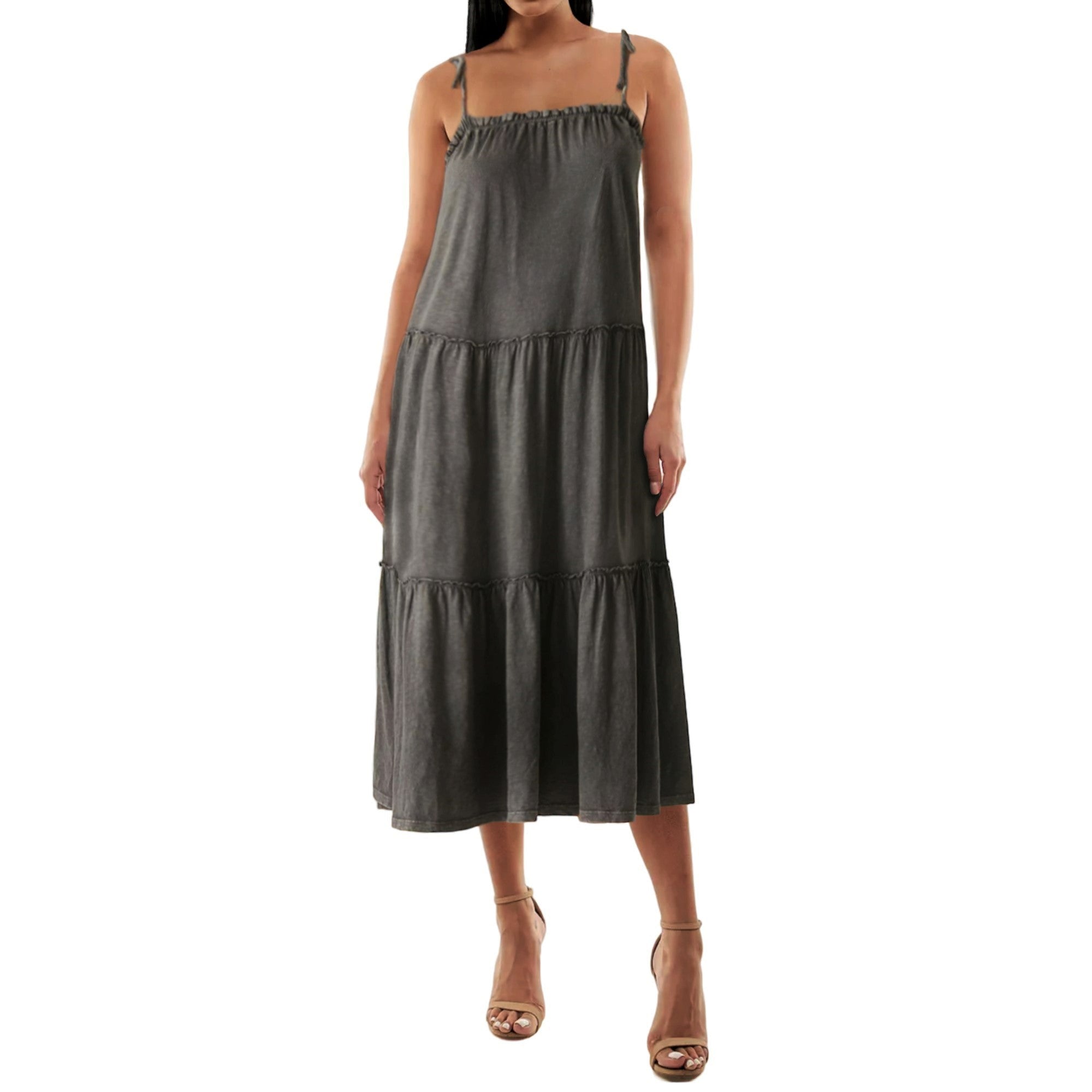 Lucky Brand Women's Tiered Cami Cotton Maxi Dress