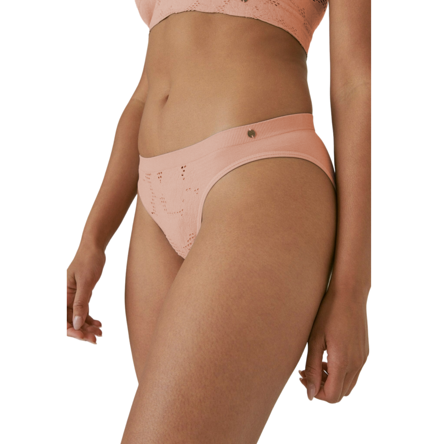 Lucky Brand Women's 3 Pack Crochet Lace Seamless Bikini Panties