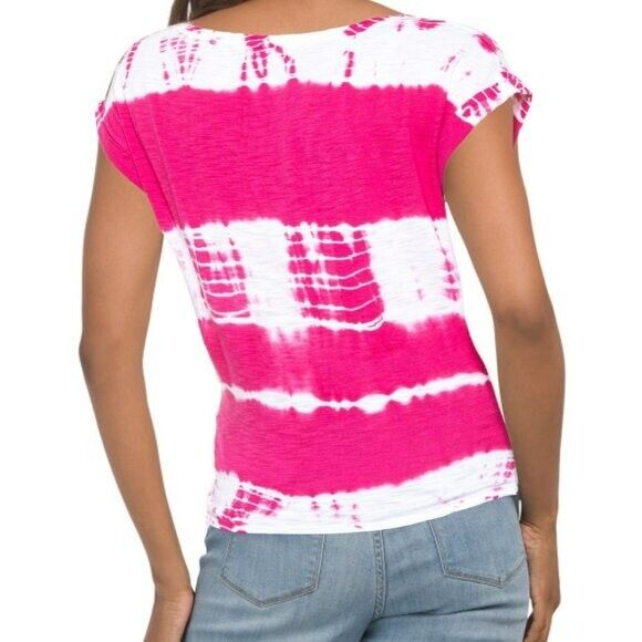 Lucky Brand Women's Cotton Tie-Dye Twist-Front T-Shirt