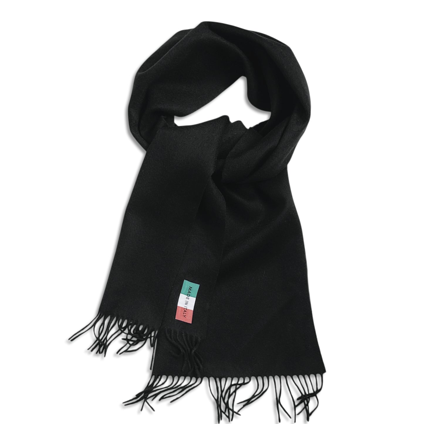 Made in Italy Unisex Cozy 100% Wool Classic Fringe Scarf