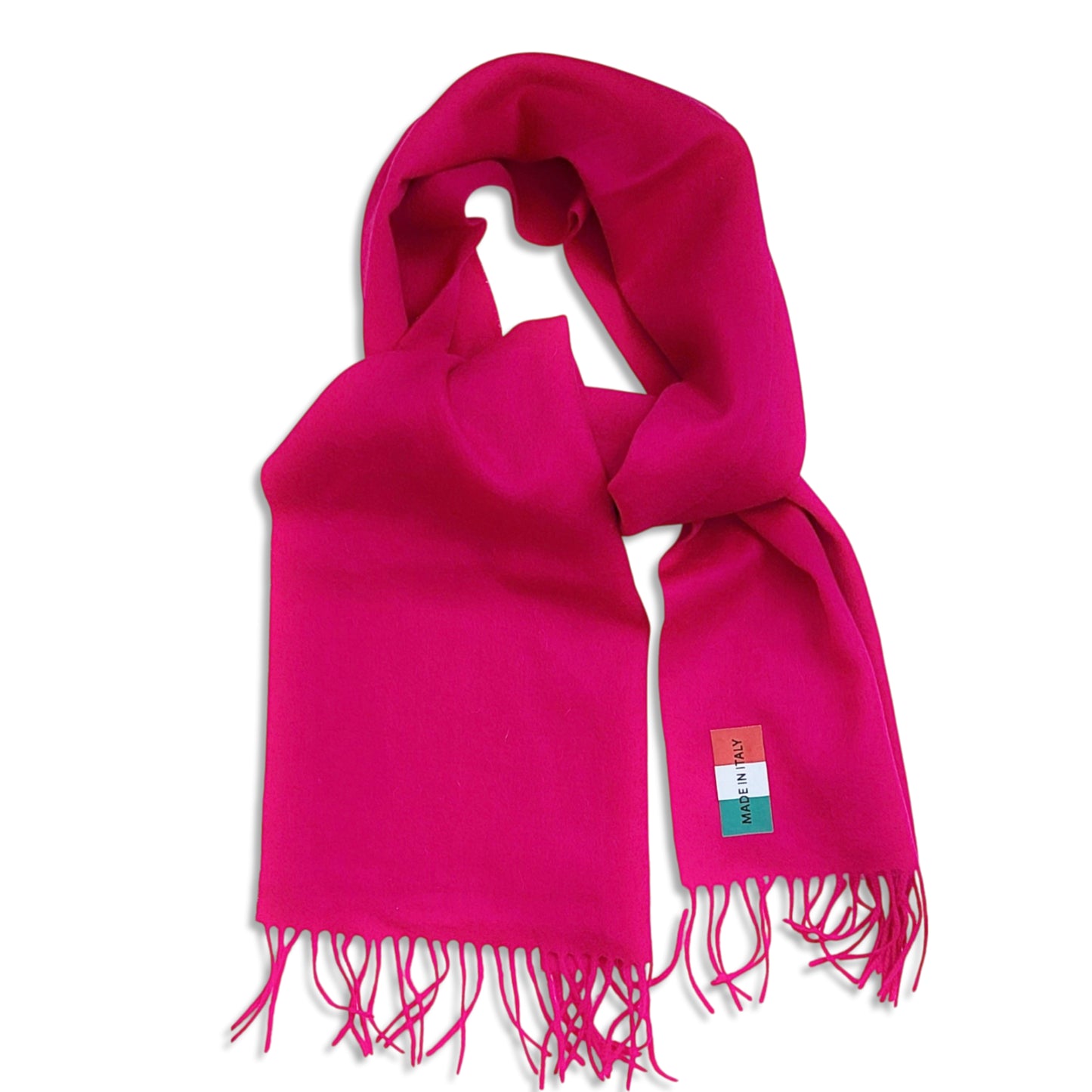 Made in Italy Unisex Cozy 100% Wool Classic Fringe Scarf