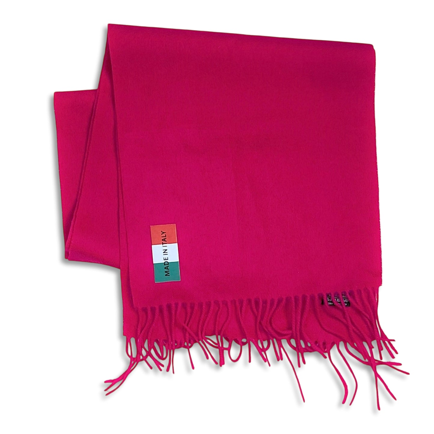 Made in Italy Unisex Cozy 100% Wool Classic Fringe Scarf