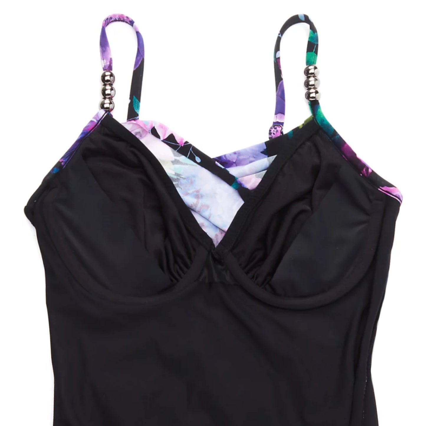 MAGICSUIT Women's New Romantic Louise Floral Print Drape One Piece Swimsuit