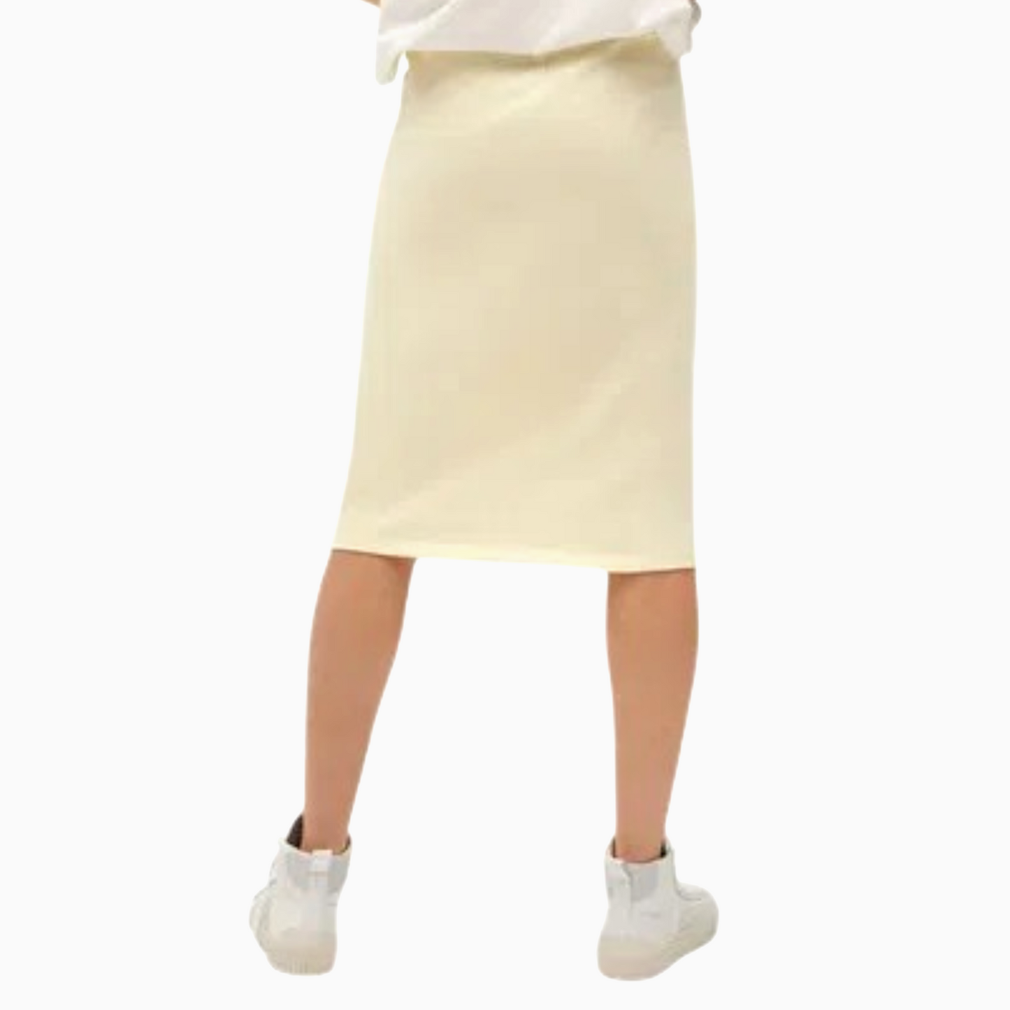 Mango Women's High waist Kangaroo Patch Pocket Cotton Jersey Midi Skirt