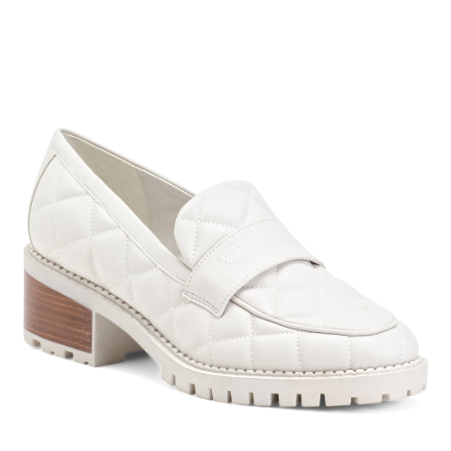 Marc Fisher Women's Dantea Quilted Stacked Heel Shoes Loafers