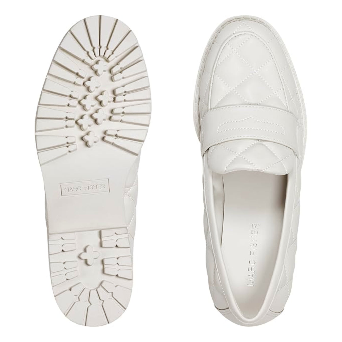 Marc Fisher Women's Dantea Quilted Stacked Heel Shoes Loafers