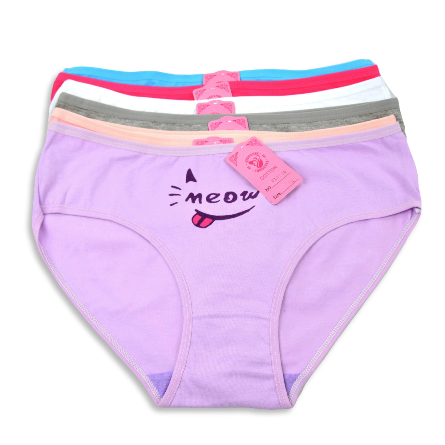 Women's Set of 6 Soft Cotton Blend Hipster Panties