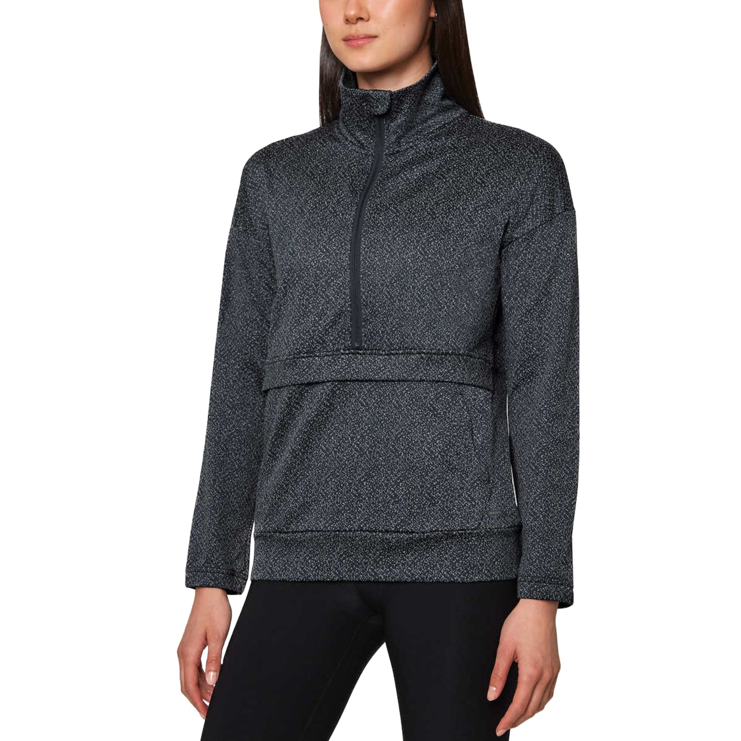 Mondetta Women's Moisture Wicking Kangaroo Pocket Popover Half-zip Active Top