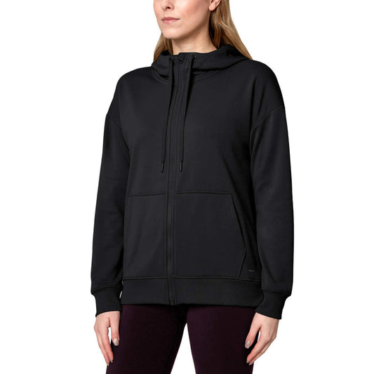 Mondetta Women's Performance Kangaroo Pocket Moisture Wicking Full Zip Hoodie
