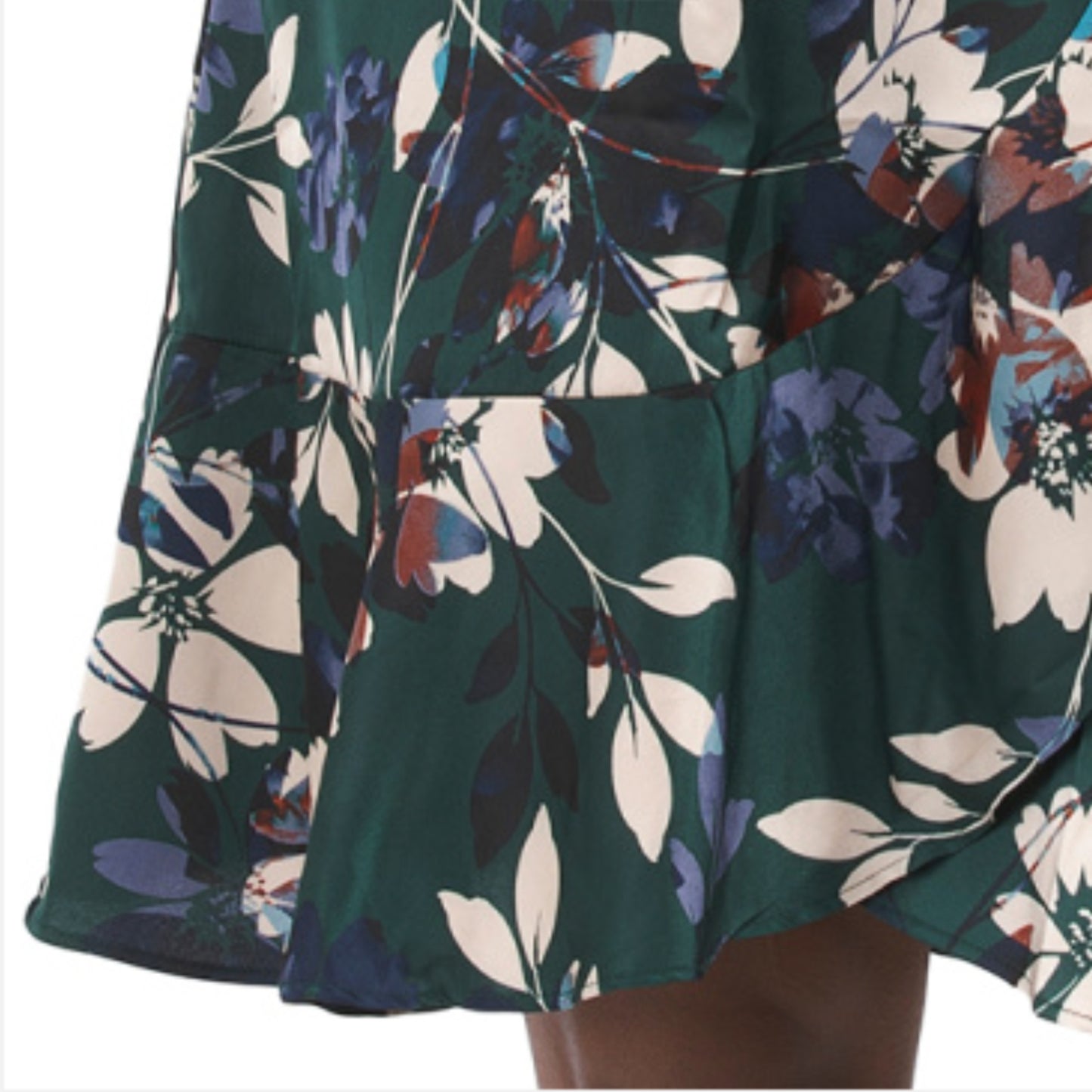 NICOLE MILLER NY Women's Long Sleeve Floral Satin Wrap Style Mini Dress
