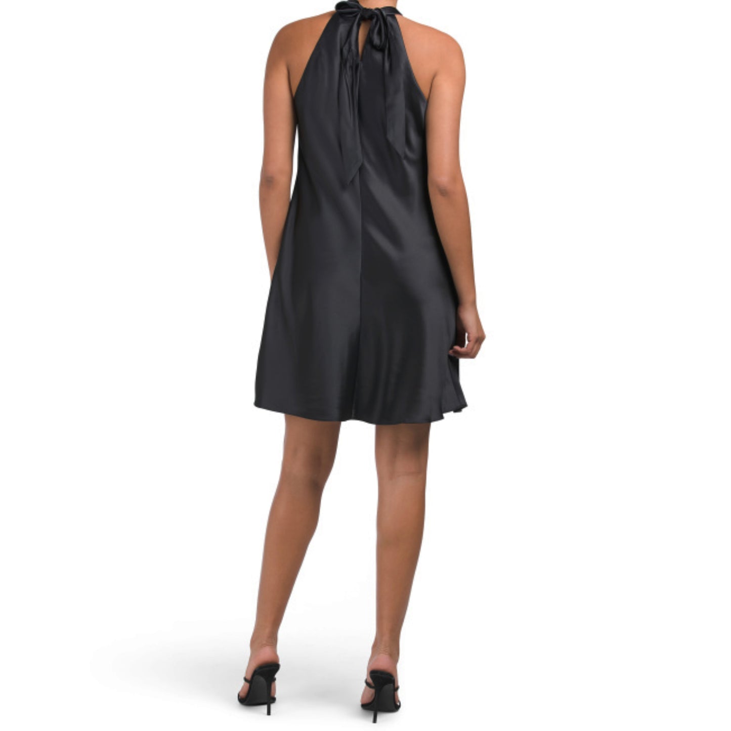 NINE WEST Women's Twist Keyhole Halter Mini Dress