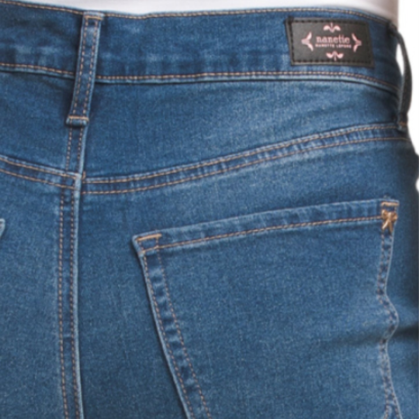 Nanette Lepore Women's Belle High Rise Porkchop Front Pockets Bootcut Jeans