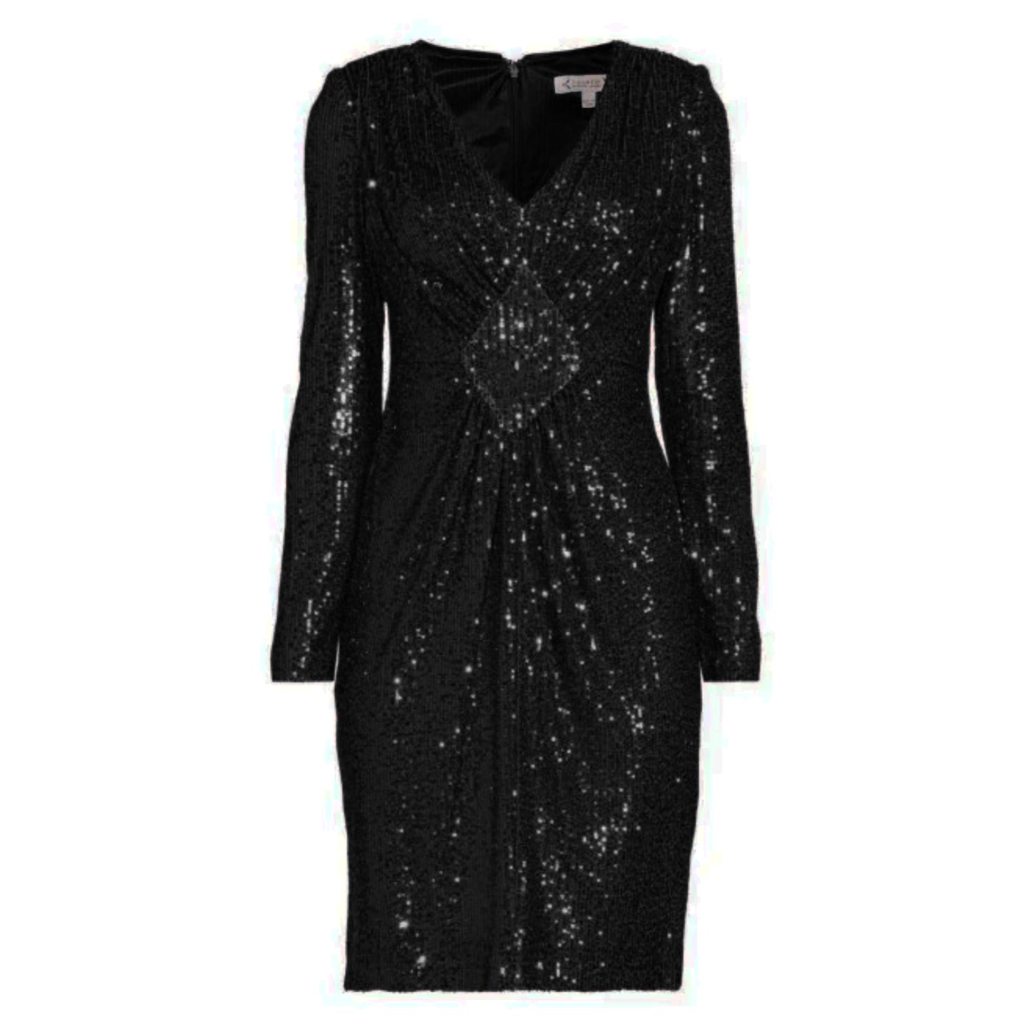 Nanette Lepore Women's V-Neck Long Sleeve Sequin Mini Dress