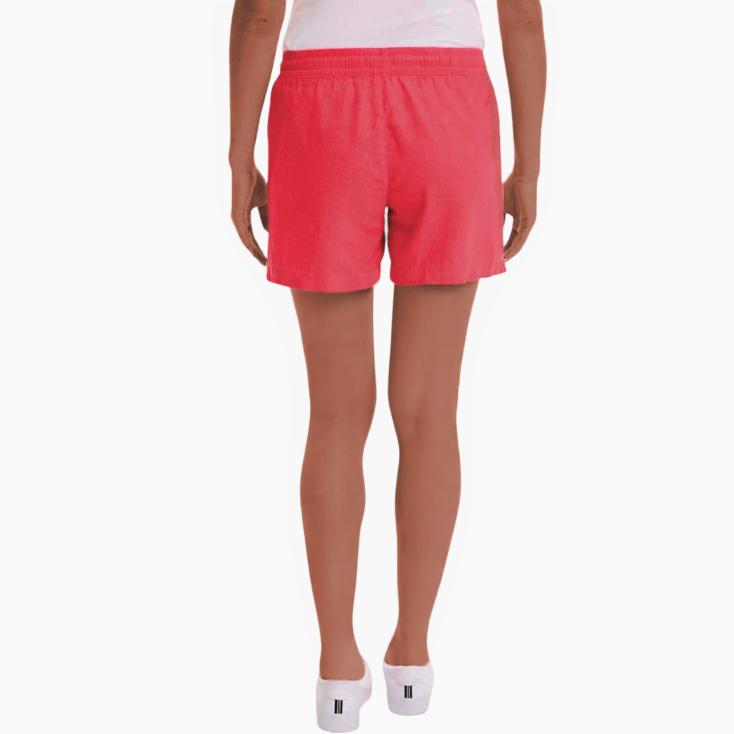 Nautica Women's Linen Blend Side Pockets Elastic Drawstring Casual Shorts