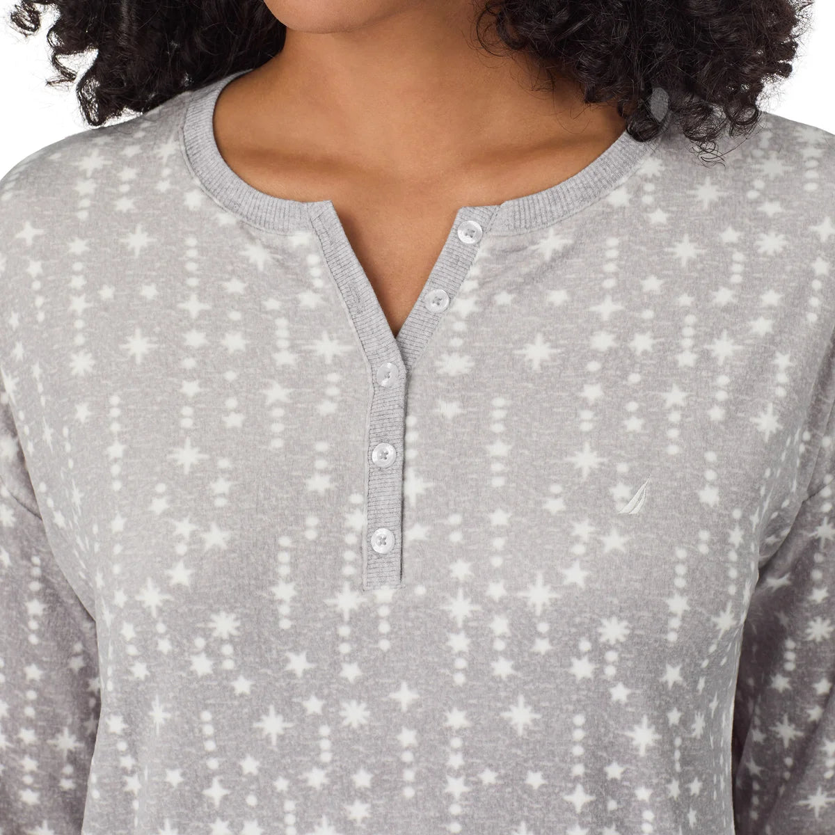 Nautica Women's 2-Pc PJ Lightweight Stretch Fleece Pajama Lounge Set