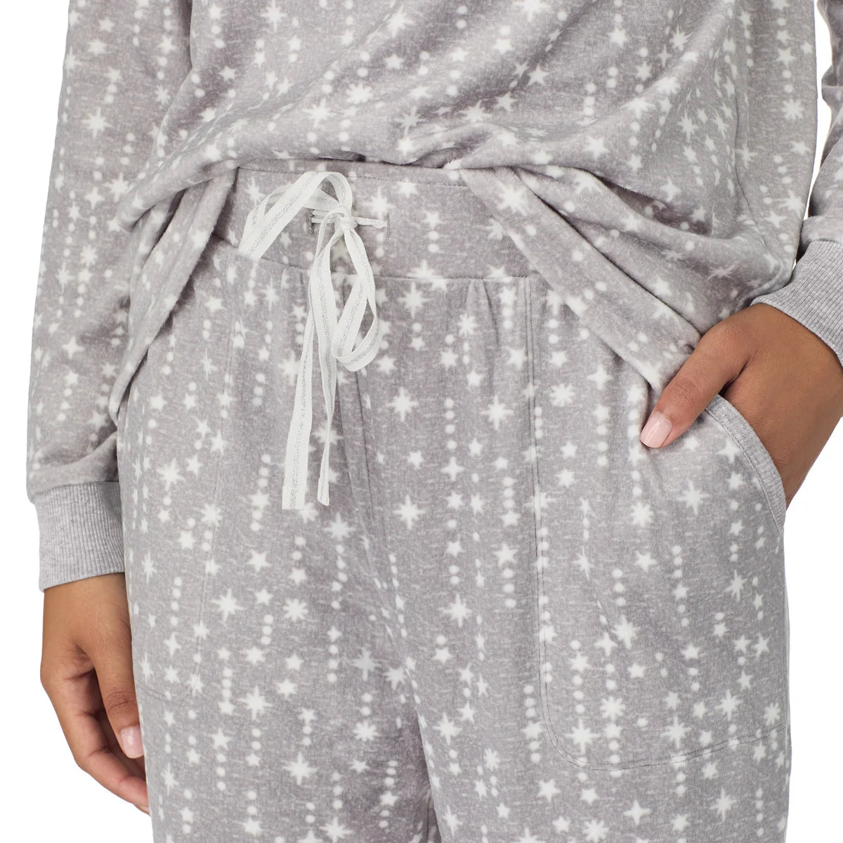 Nautica Women's 2-Pc PJ Lightweight Stretch Fleece Pajama Lounge Set