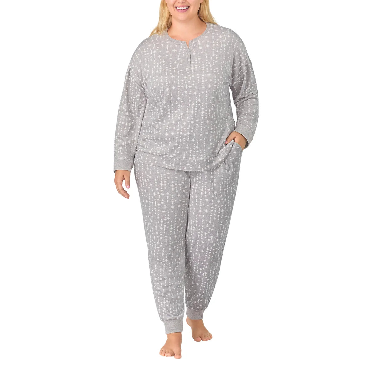 Nautica Women's 2-Pc PJ Lightweight Stretch Fleece Pajama Lounge Set