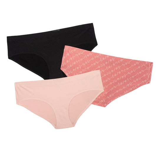 New Balance Women's 3-Pack Logo Bonded Laser Cut Hipster Panties