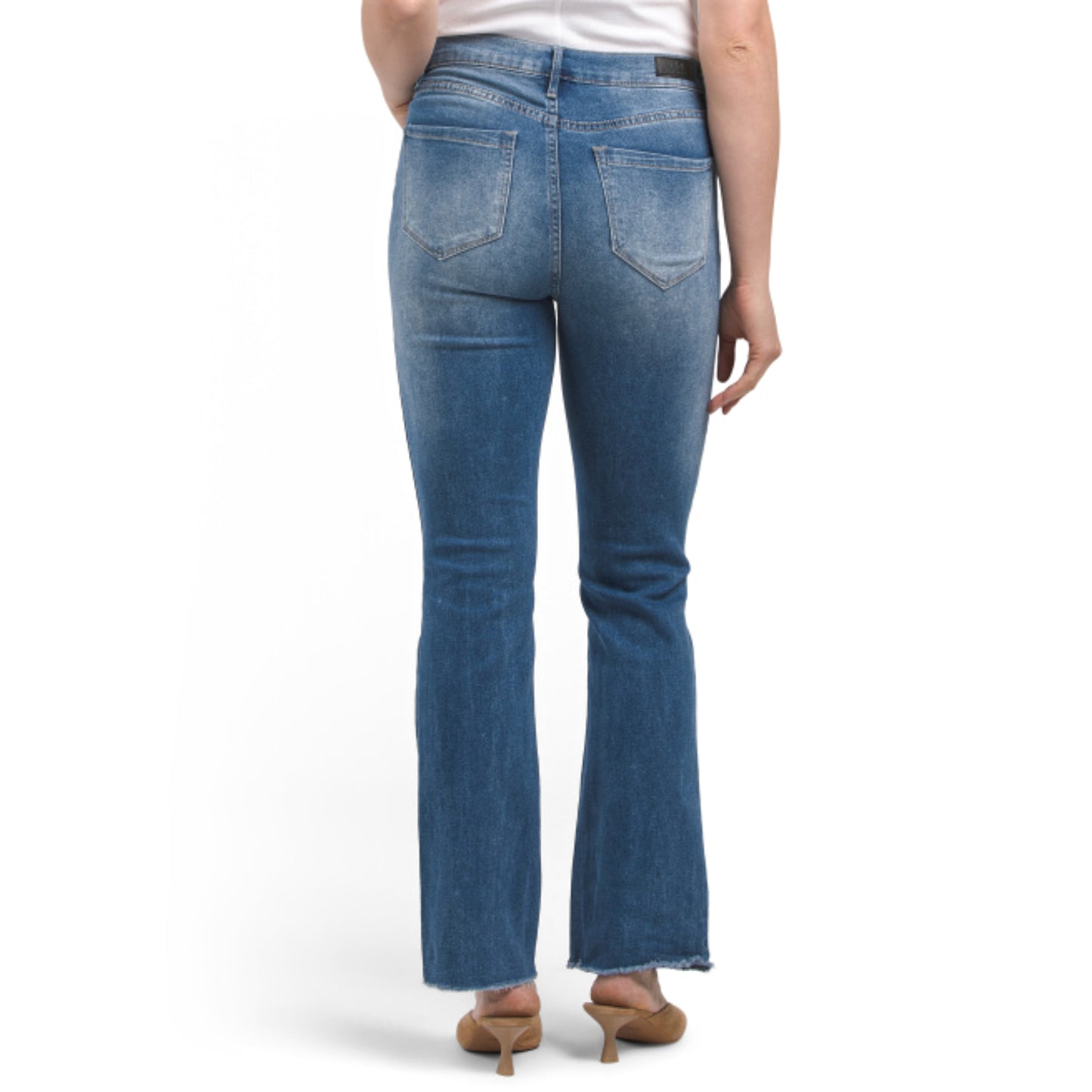 Nicole Miller Women's High Rise Embroidered Bootcut Denim Jeans