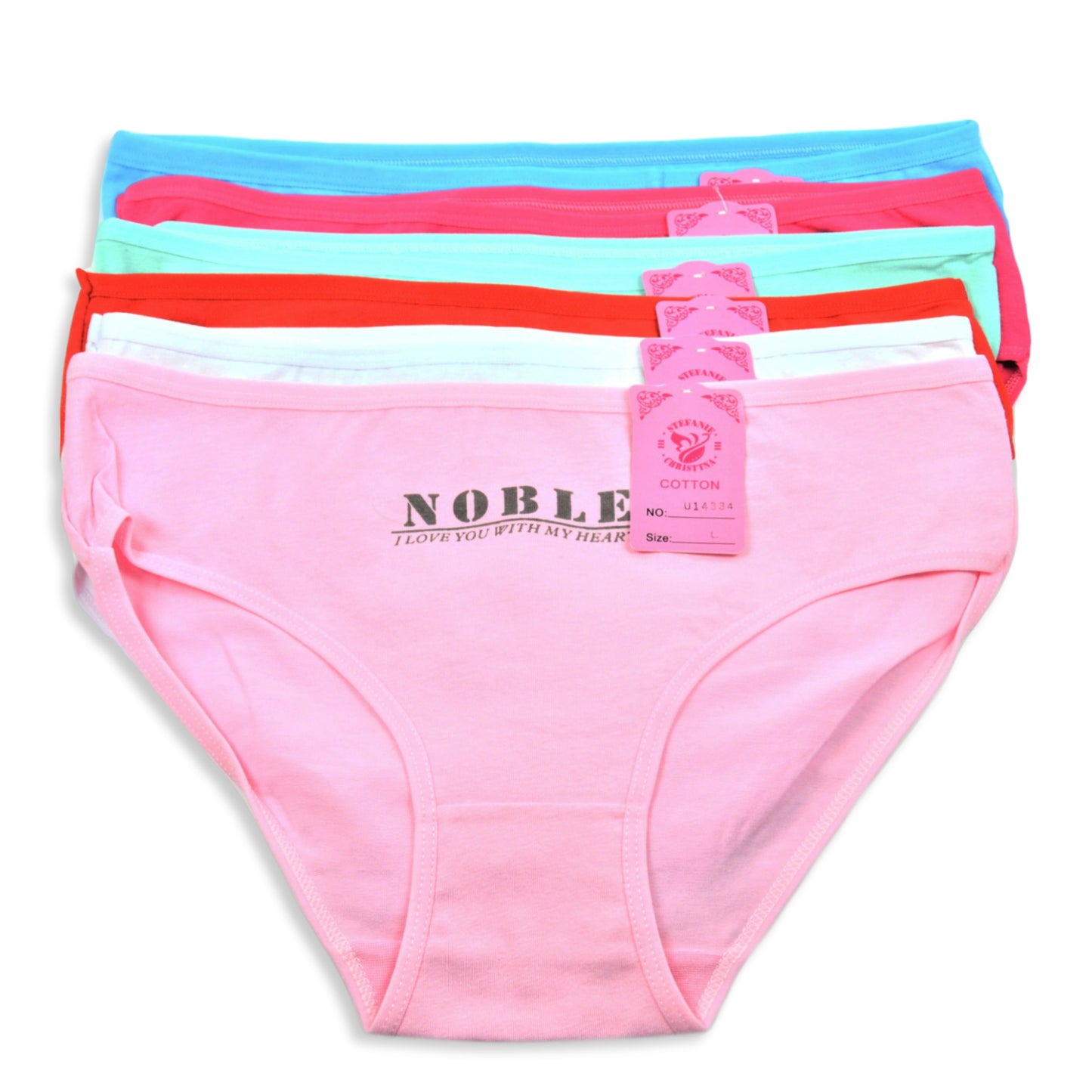 Women's Set of 6 Soft Cotton Blend Hipster Panties