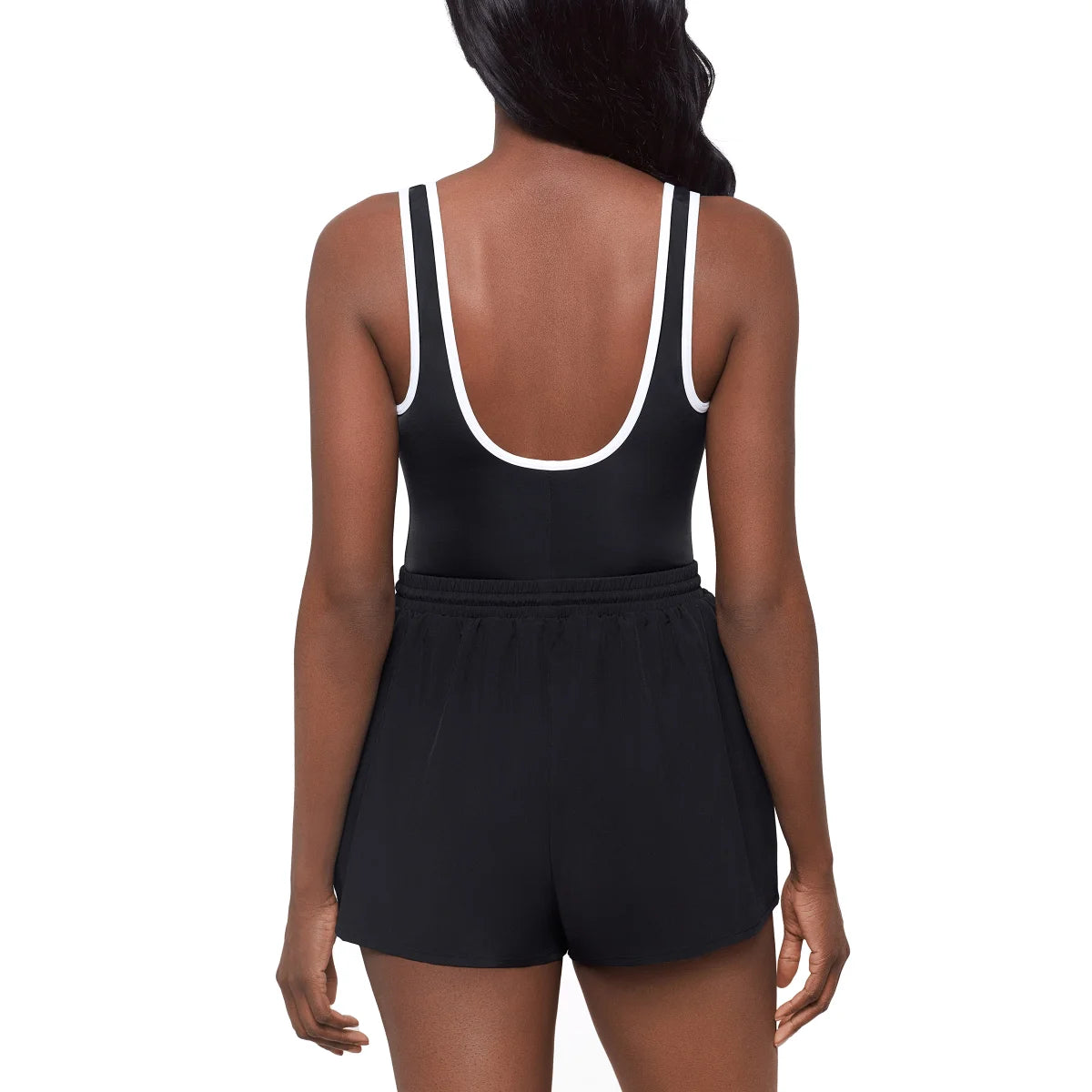 Penbrooke Women's Tummy Control 4 Way Stretch Sport Romper One-Piece Swimsuit