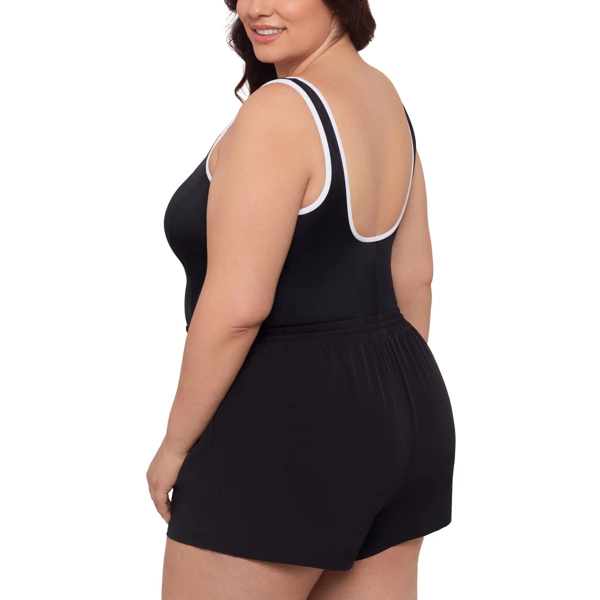Penbrooke Women's Tummy Control 4 Way Stretch Sport Romper One-Piece Swimsuit