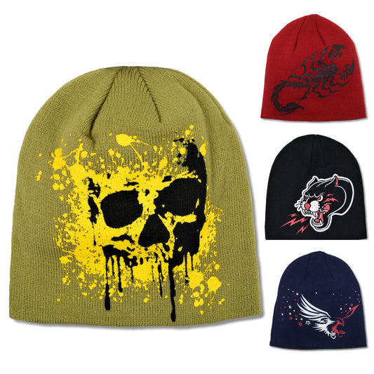 Pugs Unisex Men's Knitted Graphic Print Beanie Winter Hat