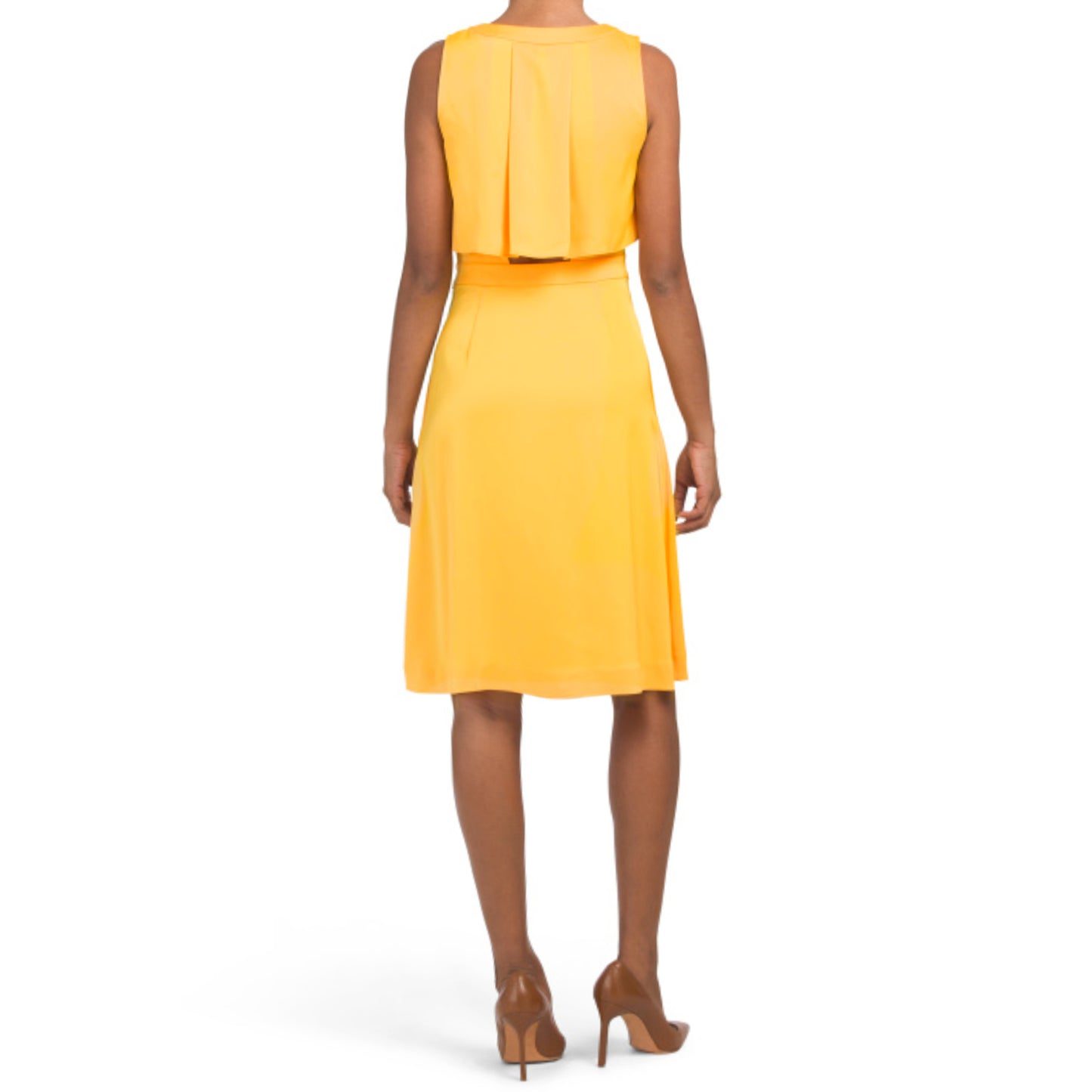 Rachel Roy Women's V-Neck Button Front Tie Waist Midi Dress