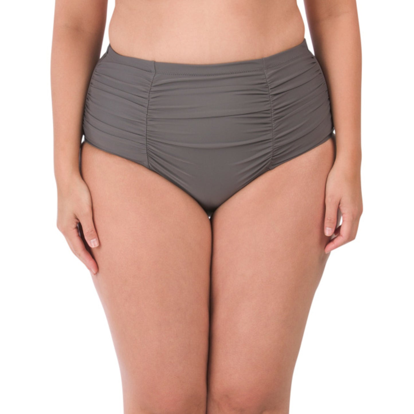 Raisins Curve Women's Plus High-rise Ruched Costa Swim Bikini Bottom