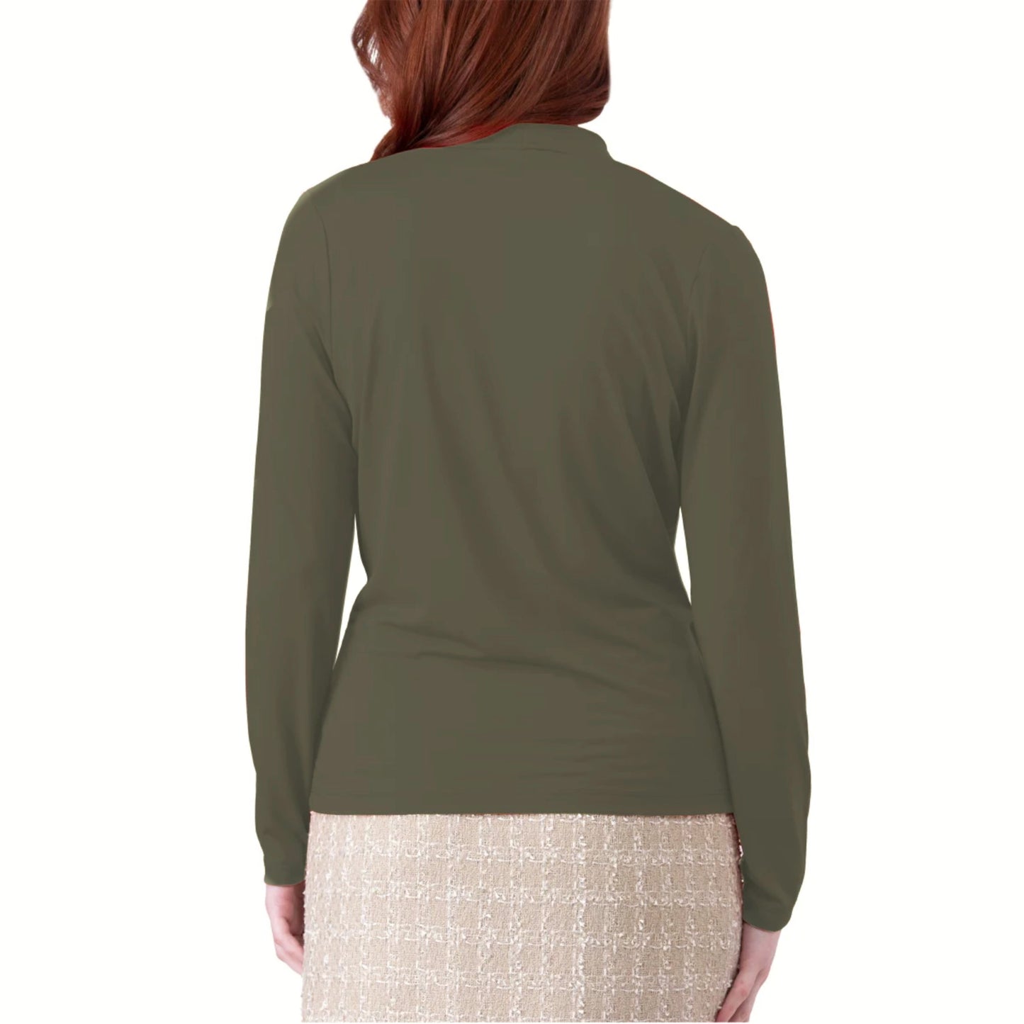 Rachel Roy Women's Drape Neck Long Sleeve Wrap Top