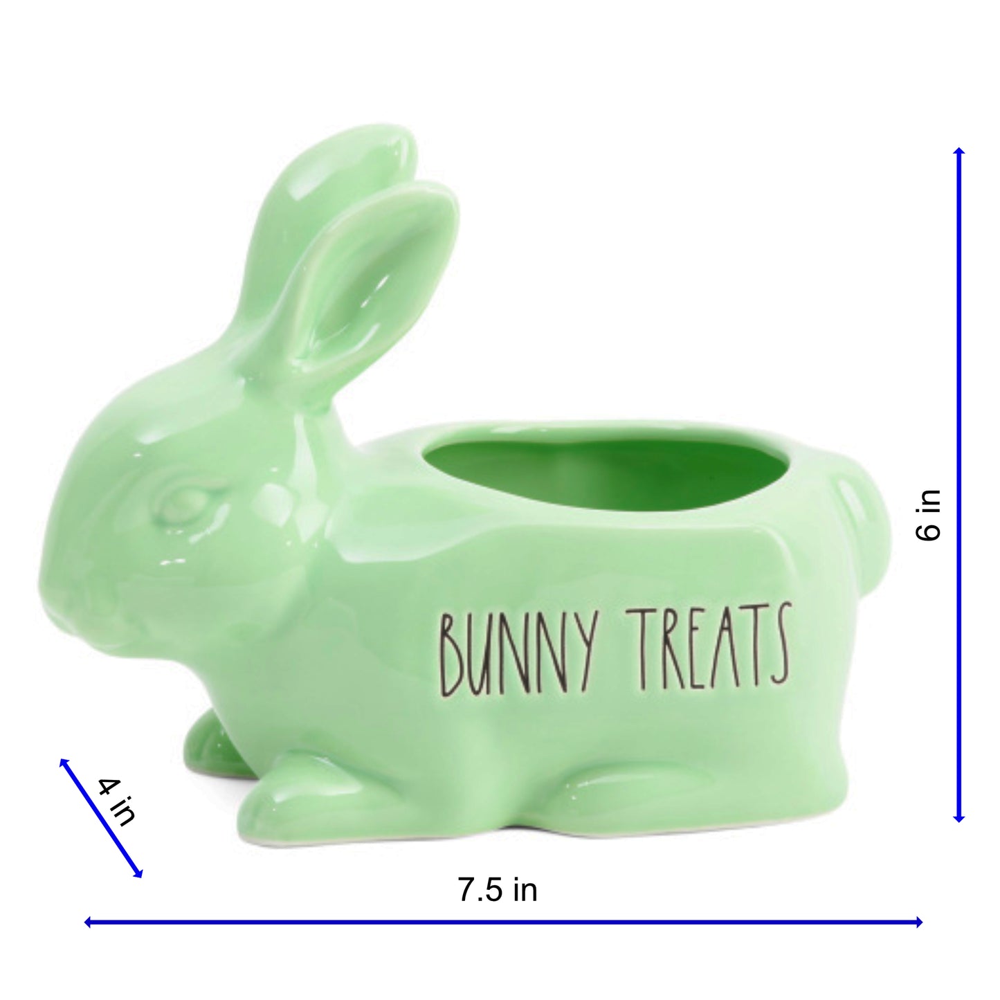 Rae Dunn Ceramic Glazed Finished Bunny Treats Planter