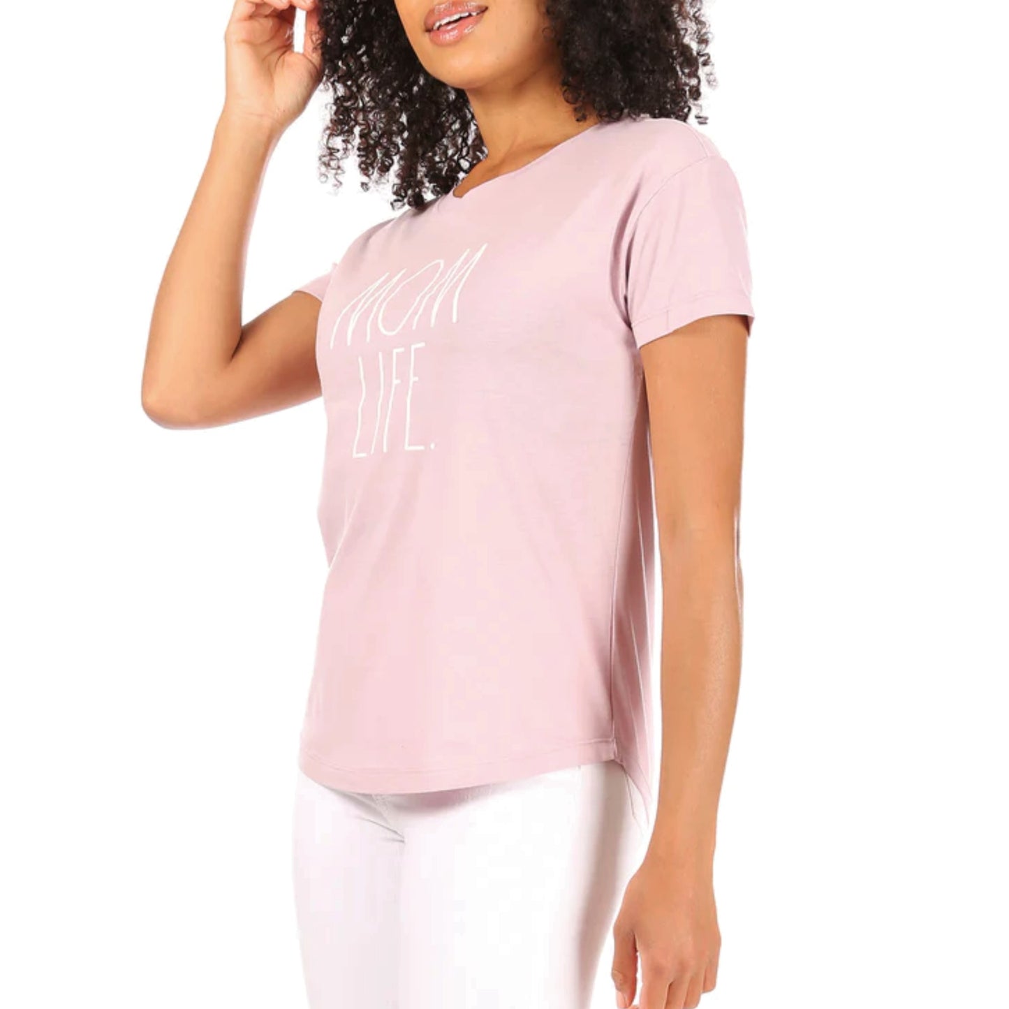 Rae Dunn Women's Mom Life Print Soft Cotton T-Shirt