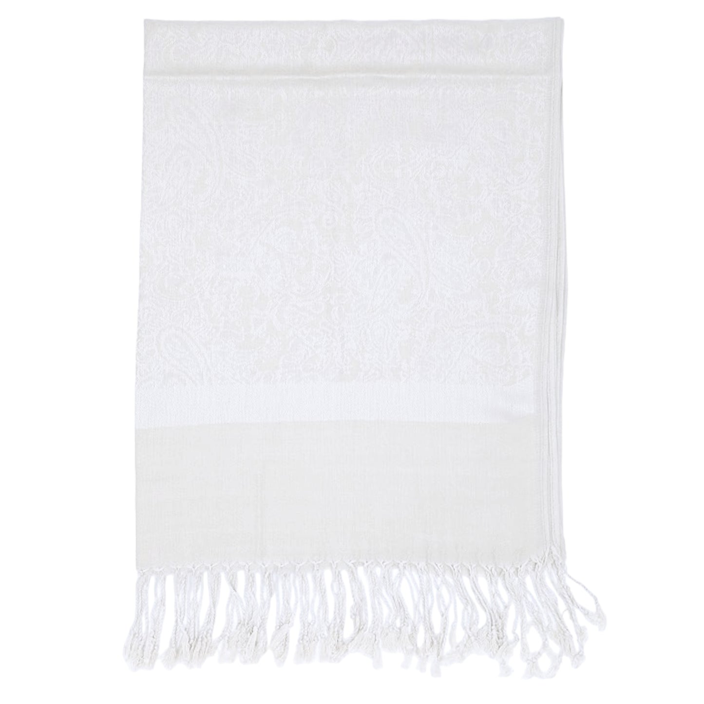 Women's Pashmina Reversible Paisley Fringed Shawl Evening Wrap