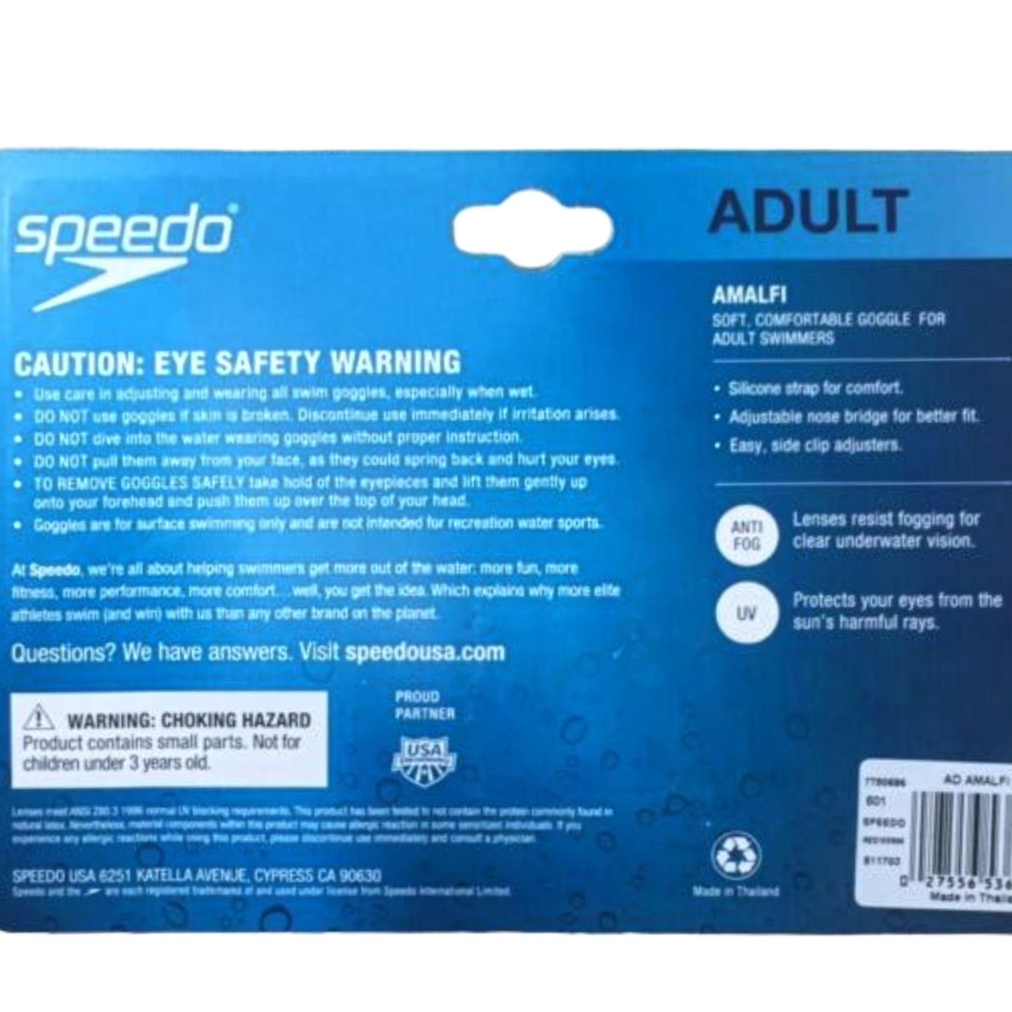 Speedo Unisex Adult Amalfi Swim Goggles