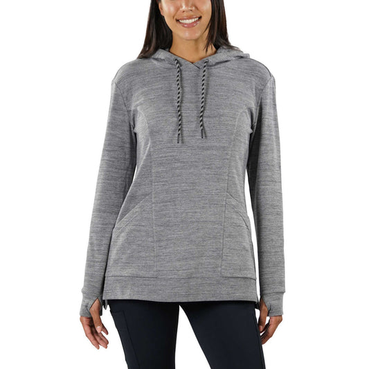 Spyder Women's Moister Wicking Brushed Fabric Active Top Thumb Holes Tunic Length Hoodie