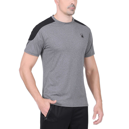Spyder Men's Active Short Sleeve Tee Moisture Wicking 4 Way Stretch T-Shirt