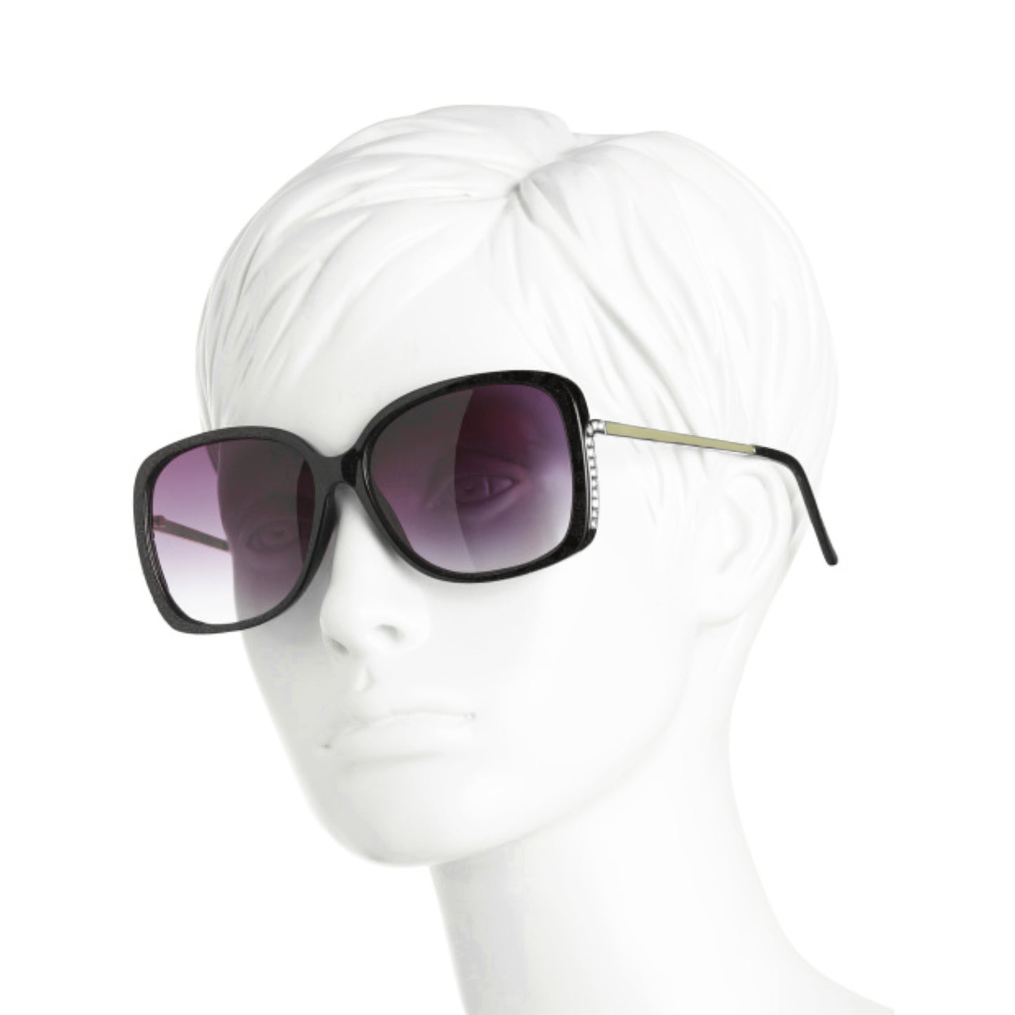 Steve Madden Women's Rhinestone Square Frame Style UV Protection Sunglasses