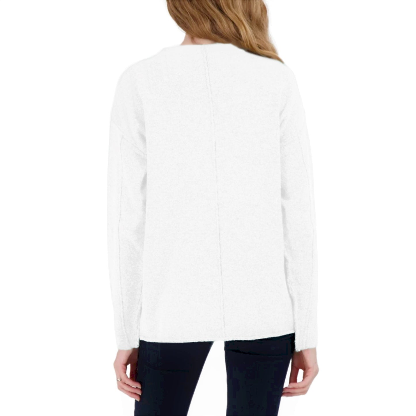 STITCHDROP Funnel Cloud Soft Raw Seam Contrast Stitch Tunic Sweater S,M,L