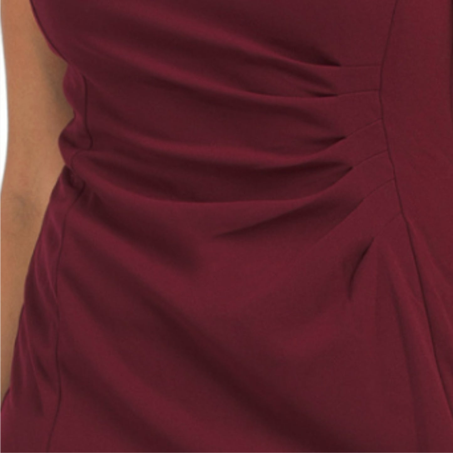 TAHARI ASL Women's Envelope Button Collar Pleated Mini Dress