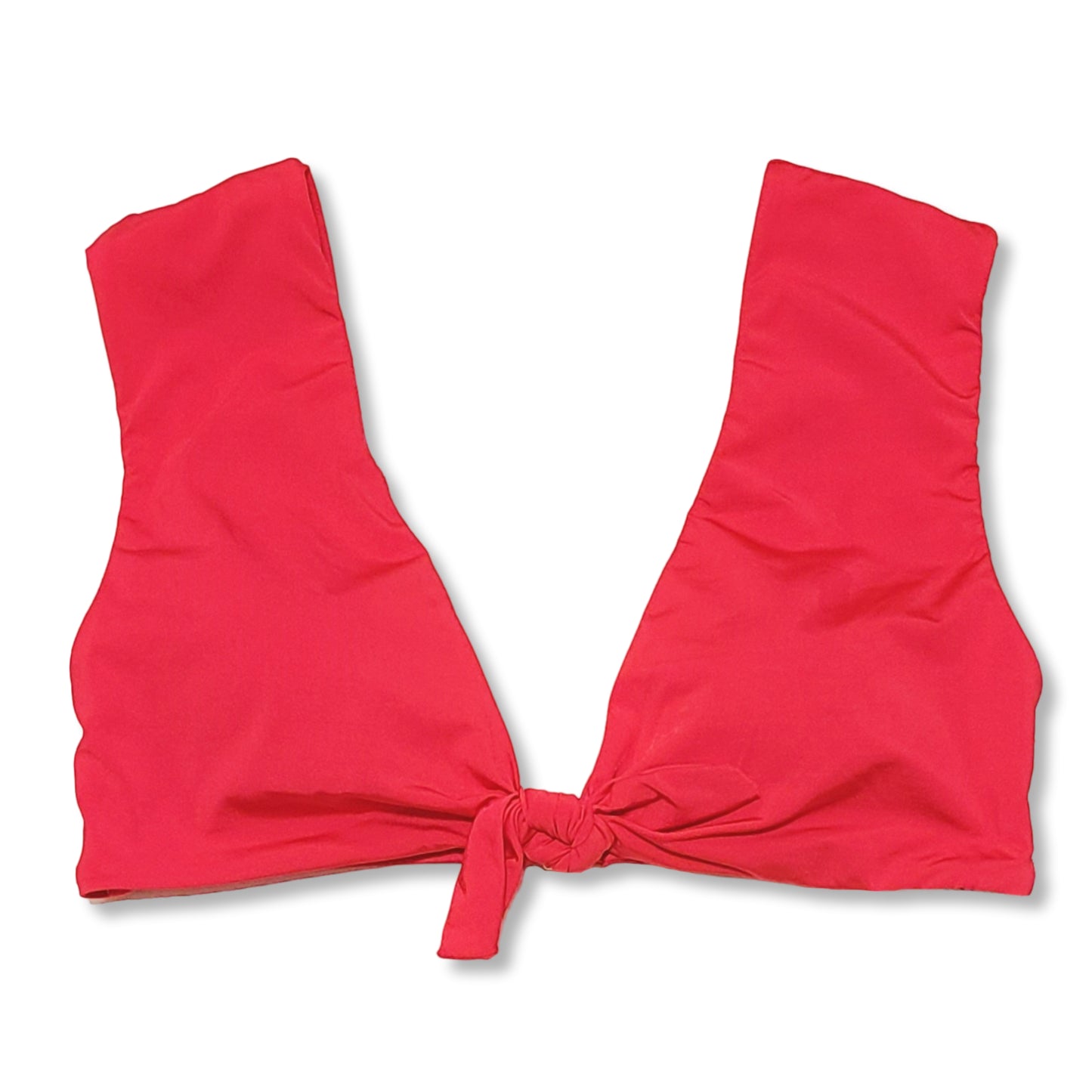 Trina Turk Women's Getaway Tie Front Solids Cap Sleeve Swim Bikini Top