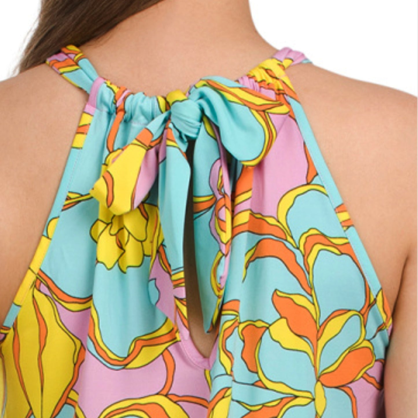 Trina Turk Women's Juju Floral Print Halter Neck Mini Dress