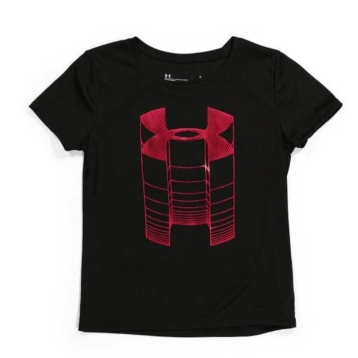 Under Armour Little Girls Metallic Graphic Print Logo Active T-Shirt