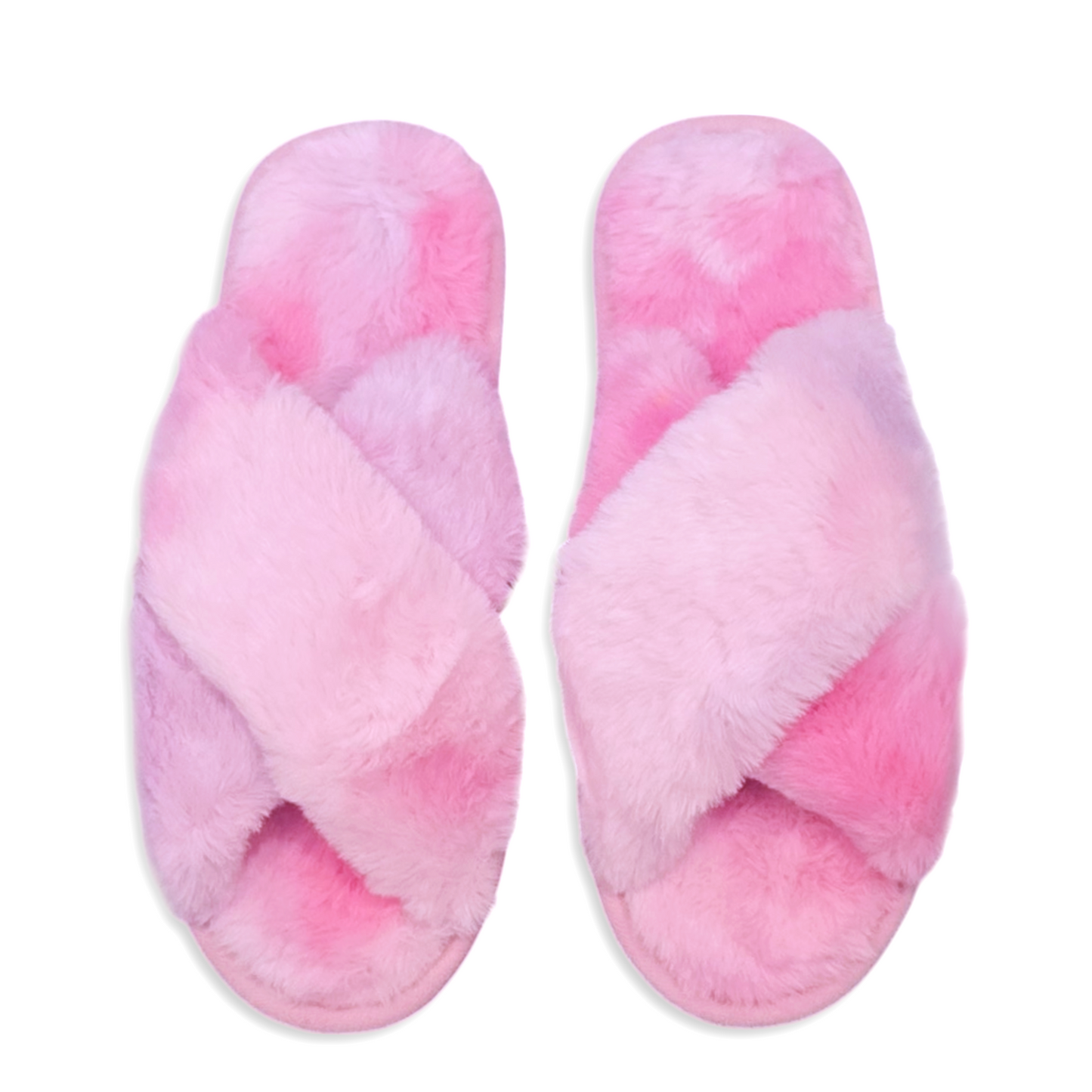 Fadivo Women's Cozy X-Cross Faux Fur Nonslip Outsole Slippers